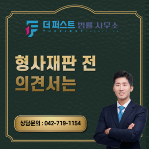 대전 형사재판 전 의견서는