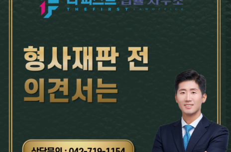 대전 형사재판 전 의견서는