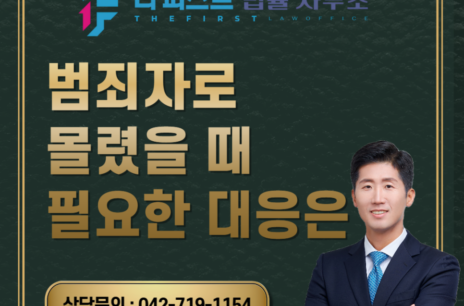 대전 범죄자로 몰렸을 때 필요한 대응은